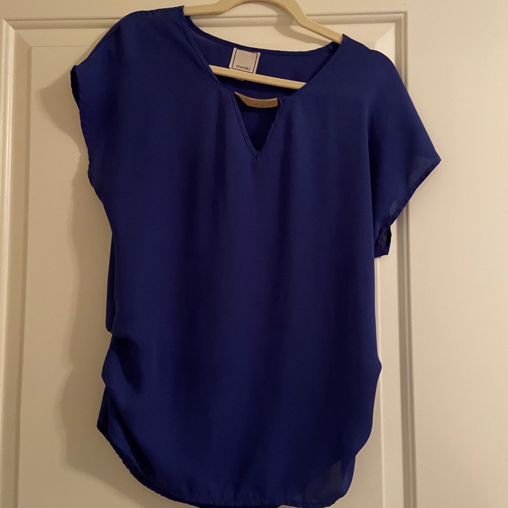 Royal blue blouse